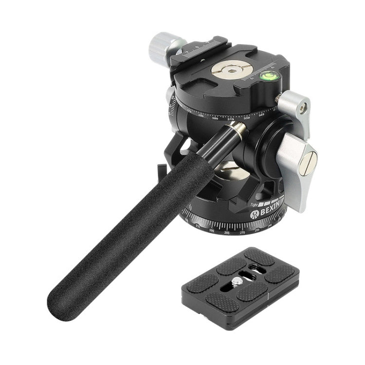 BEXIN DT-02R/S 2D 720 Degree Panorama Heavy Duty Tripod Action Fluid Drag Head with Quick Release Plate - Tripod Heads by BEXIN | Online Shopping UK | buy2fix