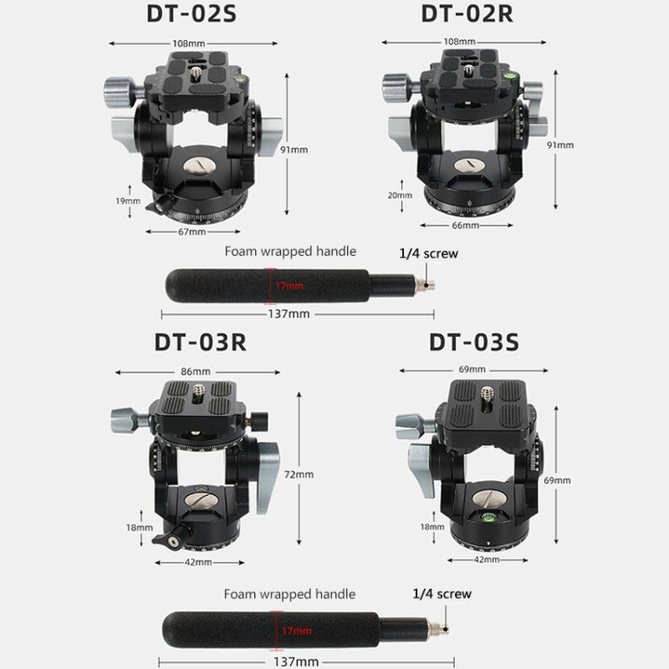 BEXIN DT-02R/S 2D 720 Degree Panorama Heavy Duty Tripod Action Fluid Drag Head with Quick Release Plate - Camera Accessories by BEXIN | Online Shopping UK | buy2fix