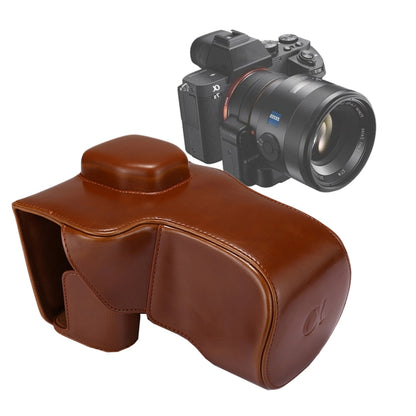 Full Body Camera PU Leather Case Bag with Strap for Sony A7 II / A7R II / A7S II(Brown) - Camera Accessories by buy2fix | Online Shopping UK | buy2fix