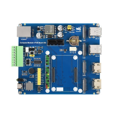 Waveshare Compute Module IO Board with PoE Feature (Type B) for Raspberry Pi all Variants of CM4 - LCD & LED Display Module by WAVESHARE | Online Shopping UK | buy2fix