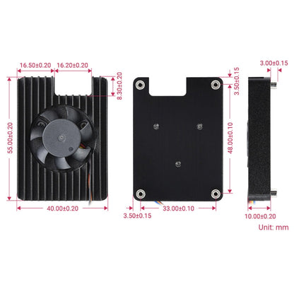 Waveshare Dedicated All-in-One 3007 Cooling Fan for Raspberry Pi CM4, Speed Adjustable, with Thermal Tapes - Consumer Electronics by WAVESHARE | Online Shopping UK | buy2fix