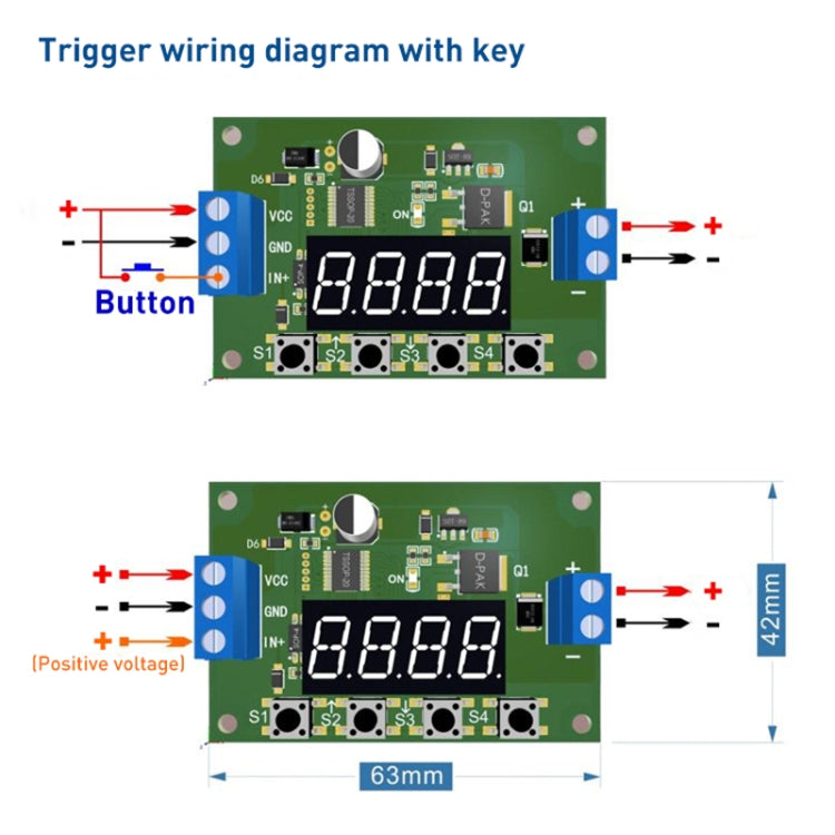 DC 5-30V MOS LED Display Automation Cycle Delay Timer Module Switch Control Delay Time Relay - Consumer Electronics by buy2fix | Online Shopping UK | buy2fix