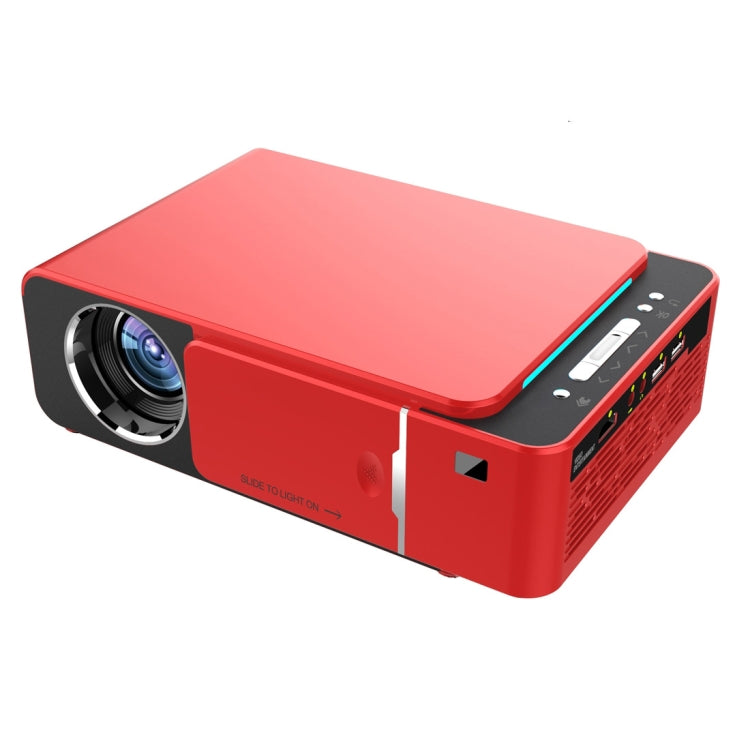 T6 3500ANSI Lumens 1080P LCD Mini Theater Projector, Standard Version, EU Plug (Red) - Consumer Electronics by buy2fix | Online Shopping UK | buy2fix