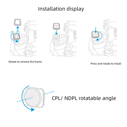 JSR Drone Variable VND 2-5 Stop Lens Filter for DJI MAVIC Air 2 - DJI & GoPro Accessories by JSR | Online Shopping UK | buy2fix