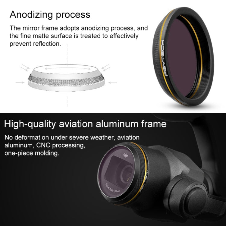 PGYTECH X4S-HD ND64 Gold-edge Lens Filter for DJI Inspire 2 / X4S Gimbal Camera Drone Accessories -  by PGYTECH | Online Shopping UK | buy2fix