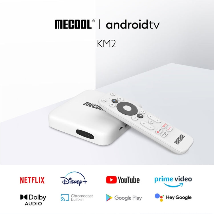 MECOOL KM2 4K Smart TV BOX Android 10.0 Media Player with Remote Control, Amlogic S905X2 Quad Core ARM Cortex A55, RAM: 2GB, ROM: 8GB, Support Bluetooth, HDMI, TF Card, UK Plug - Amlogic S905 by MECOOL | Online Shopping UK | buy2fix