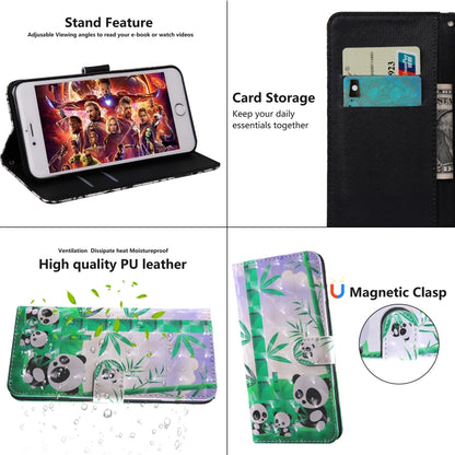 3D Painting Pattern Coloured Drawing Horizontal Flip TPU + PU Leather Case with Holder & Card Slots & Wallet For Huawei P Smart Z(Bamboo Panda) - Huawei Cases by Huawei | Online Shopping UK | buy2fix