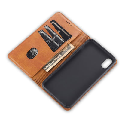 For iPhone XR AZNS Magnetic Calf Texture Horizontal Flip Leather Case with Card Slots & Holder & Wallet(Black) - More iPhone Cases by AZNS | Online Shopping UK | buy2fix