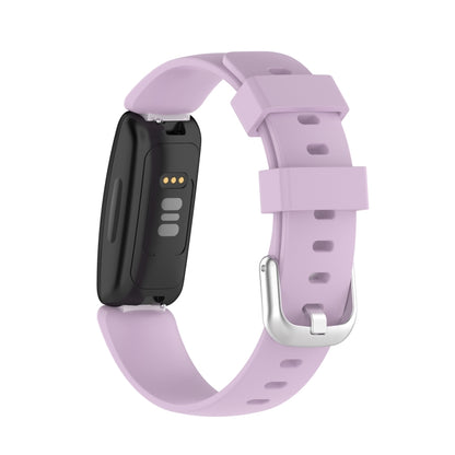 For Fitbit Inspire 2 TPE Watch Band, Size:S(Light Purple) - Smart Wear by buy2fix | Online Shopping UK | buy2fix