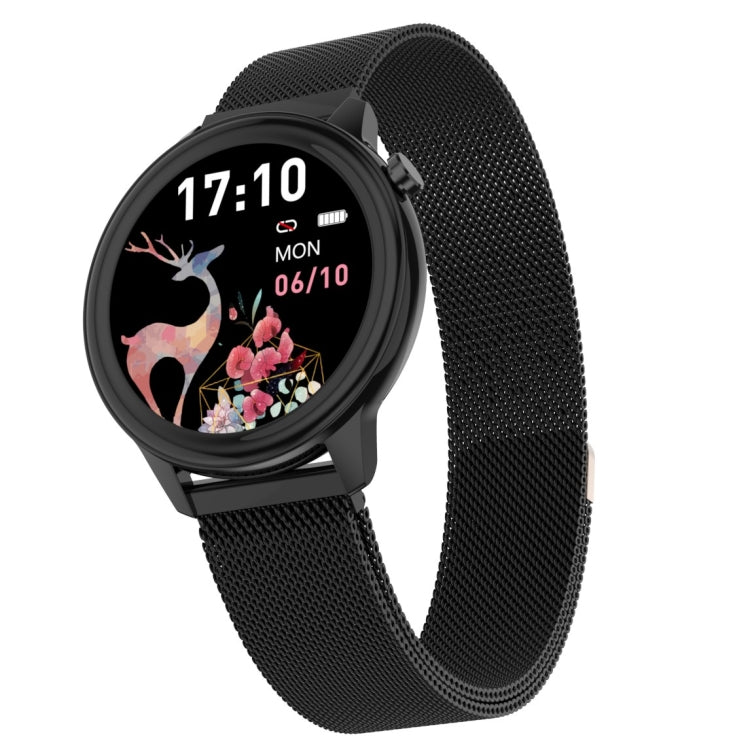 F80 1.3 inch TFT Color Screen IP68 Waterproof Women Smart Watch, Support Body Temperature Monitor / Blood Pressure Monitor / Menstrual Cycle Reminder(Black) - Smart Wear by buy2fix | Online Shopping UK | buy2fix