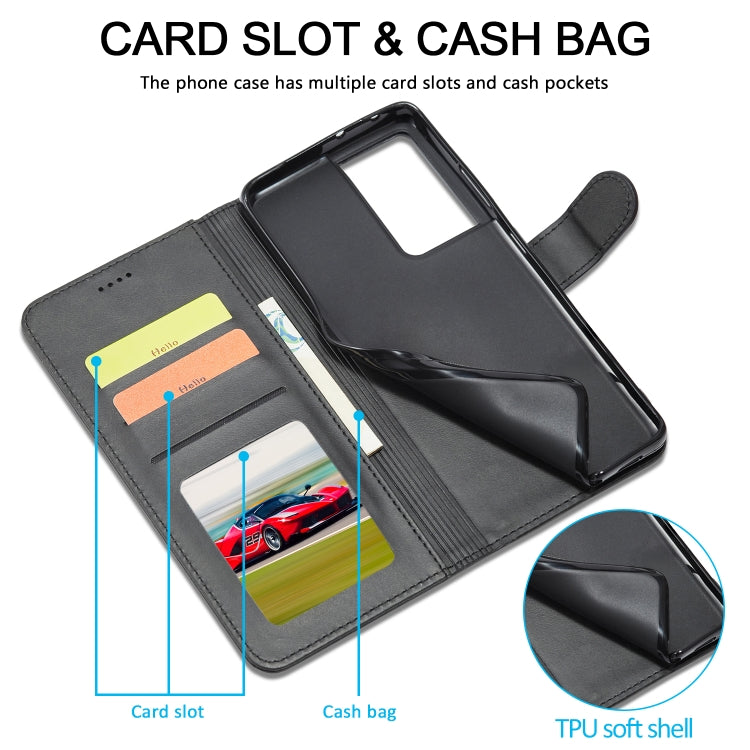 For Samsung Galaxy S21 Ultra 5G LC.IMEEKE Calf Texture Horizontal Flip Leather Case with Holder & Card Slots & Wallet(Black) - Galaxy S21 Ultra 5G Cases by LC.IMEEKE | Online Shopping UK | buy2fix