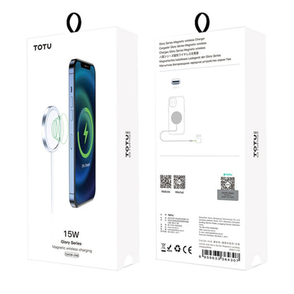 TOTUDESIGN CACW-048 Glory Series 15W Max Magnetic Wireless Charger(White) - Apple Accessories by TOTUDESIGN | Online Shopping UK | buy2fix