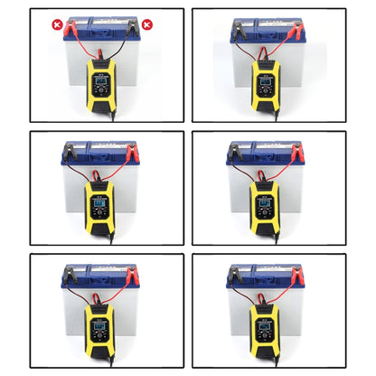 FOXSUR Car / Motorcycle Repair Charger 12V 7A 7-stage + Multi-battery Mode Lead-acid Battery Charger, Plug Type:UK Plug(Yellow) - In Car by FOXSUR | Online Shopping UK | buy2fix