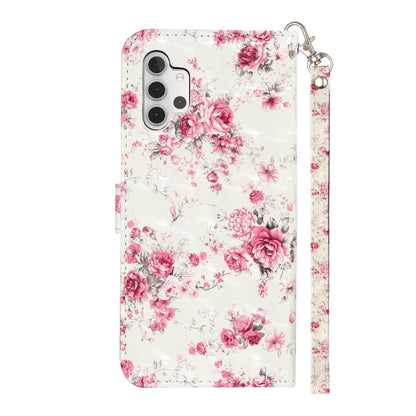 For Samsung Galaxy A32 5G 3D Pattern Horizontal Flip PU Leather Case with Holder & Card Slots & Wallet(Rose Flower) - Galaxy Phone Cases by imak | Online Shopping UK | buy2fix