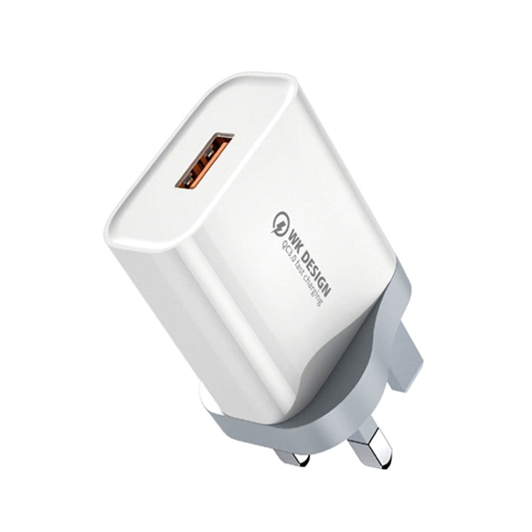 WK WP-U57 Max 18W Maxspeed QC3.0 Fast Charger + USB to Type-C / USB-C Data Cable, Plug Type:UK Plug - Apple Accessories by WK | Online Shopping UK | buy2fix
