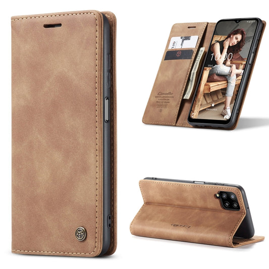 For Samsung Galaxy A12 CaseMe 013 Multifunctional Horizontal Flip Leather Case with Holder & Card Slot & Wallet(Brown) - Galaxy Phone Cases by CaseMe | Online Shopping UK | buy2fix