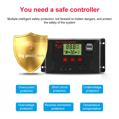 PWM Solar Controller 12V / 24V Lithium Battery Charging Photovoltaic Panel Charging Street Light Controller with Dual USB Output, Model:CPLS-60A - Consumer Electronics by buy2fix | Online Shopping UK | buy2fix