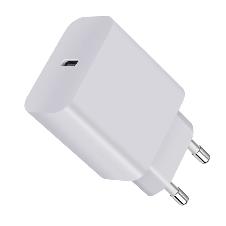 XY PD 25W USB-C / Type-C Single-port Travel Charger for Samsung Devices Fast Charging, EU Plug(White) - Mobile Accessories by buy2fix | Online Shopping UK | buy2fix