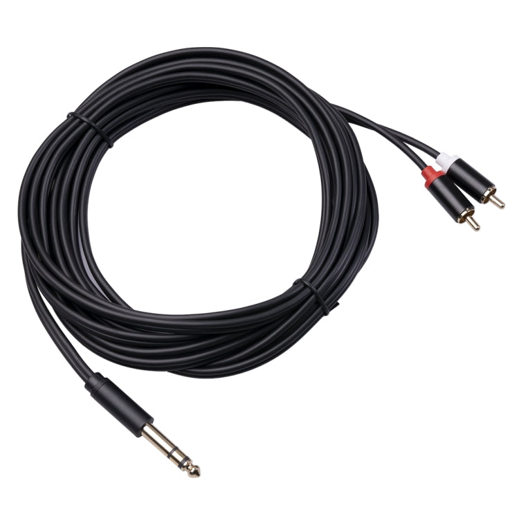 3685 6.35mm Male to Double RCA Male Stereo Audio Cable, Length:5m - Consumer Electronics by buy2fix | Online Shopping UK | buy2fix