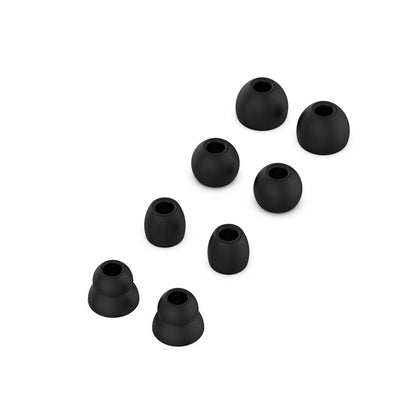 4 Pairs Wireless Earphone Replaceable Silicone Ear Cap Earplugs for Huawei FreeBuds 4i / FreeLace Pro / Active Noise Canceling Earphones 3(Black) - Apple Accessories by buy2fix | Online Shopping UK | buy2fix