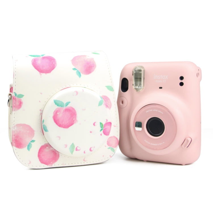 Painted Series Camera Bag with Shoulder Strap for Fujifilm Instax mini 11(Peach) - Camera Accessories by buy2fix | Online Shopping UK | buy2fix