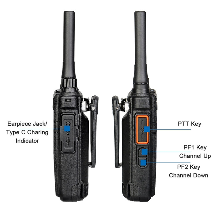 RETEVIS RB637 EU Frequency PMR446 16CHS License-free Two Way Radio Handheld Bluetooth Walkie Talkie(Black) - Handheld Walkie Talkie by RETEVIS | Online Shopping UK | buy2fix