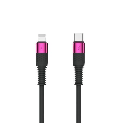 TOTUDESIGN BPD-005 Dyson Series USB-C / Type-C to 8 Pin PD Fast Silicone Data Cable for iPhone, iPad, Length: 1.2m(Purple Red) - Normal Style Cable by TOTUDESIGN | Online Shopping UK | buy2fix