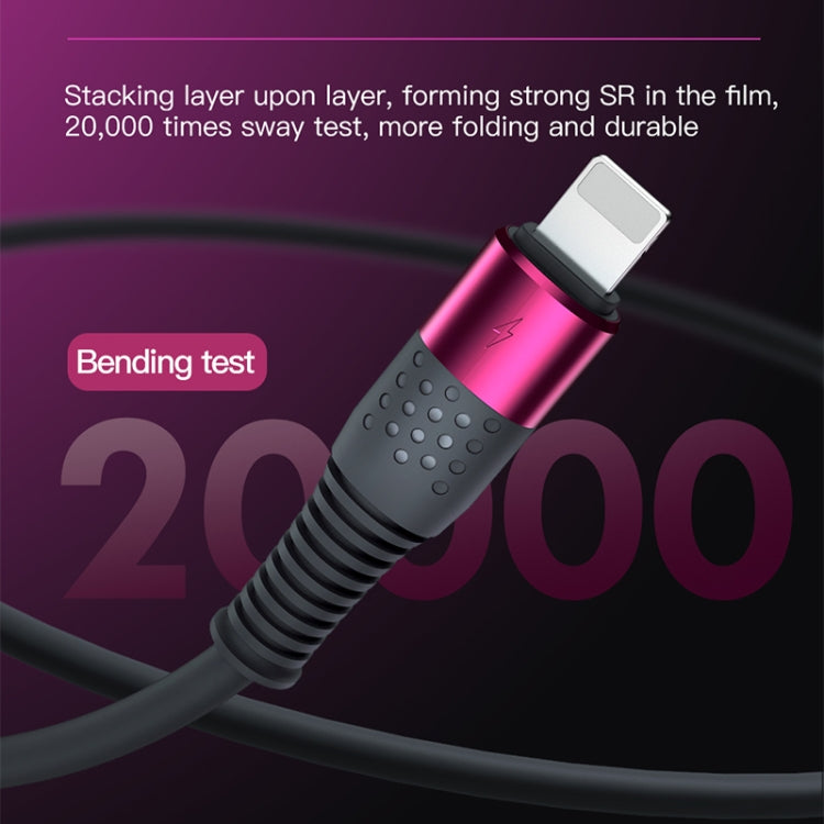 TOTUDESIGN BPD-005 Dyson Series USB-C / Type-C to 8 Pin PD Fast Silicone Data Cable for iPhone, iPad, Length: 1.2m(Purple Red) - Normal Style Cable by TOTUDESIGN | Online Shopping UK | buy2fix