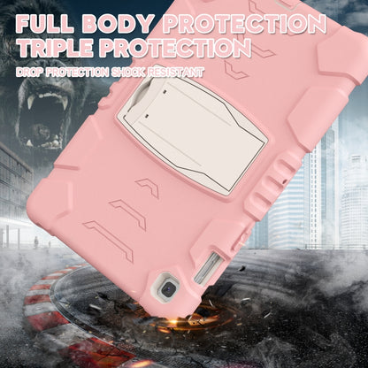 3-Layer Protection Screen Frame + PC + Silicone Shockproof Combination Case with Holder For Samsung Galaxy Tab S5e T720(Cherry Blossoms Pink) - Tab S5E 10.5 T720 / T725 by buy2fix | Online Shopping UK | buy2fix