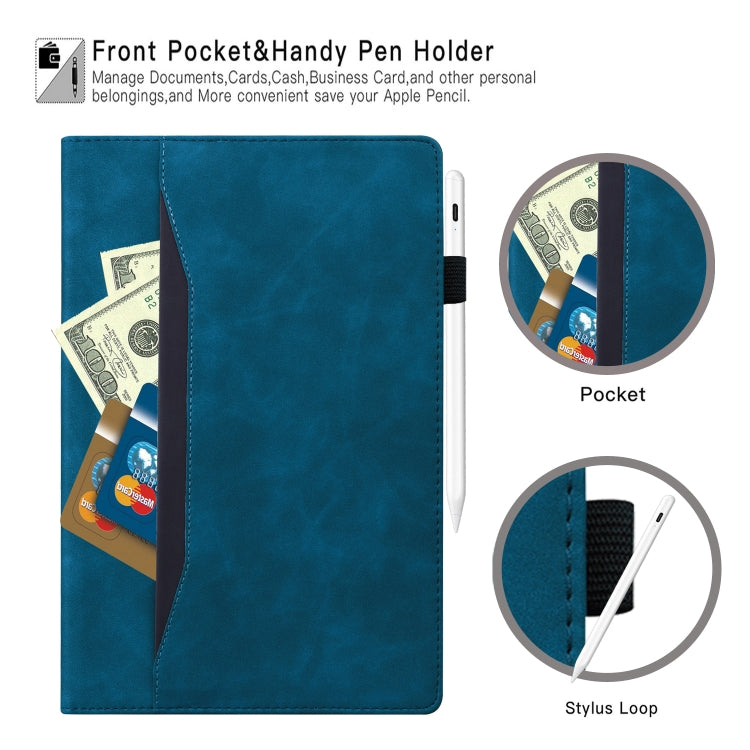 For iPad Mini 5 / 4 / 3 / 2 / 1 Business Shockproof Horizontal Flip Leather Case with Holder & Card Slots & Photo Frame & Pen Slot & Sleep / Wake-up Function(Blue) - iPad Mini 4 & 3 & 2 & 1 Cases by buy2fix | Online Shopping UK | buy2fix