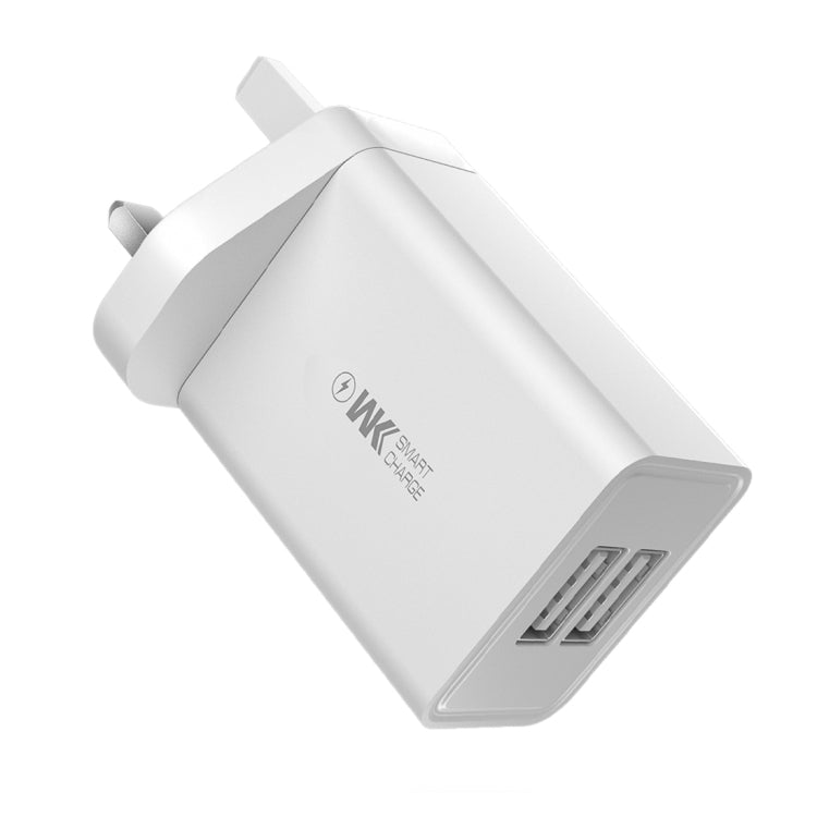 WK WP-U56 2A Dual USB Fast Charging Travel Charger Power Adapter, UK Plug - Mobile Accessories by WK | Online Shopping UK | buy2fix