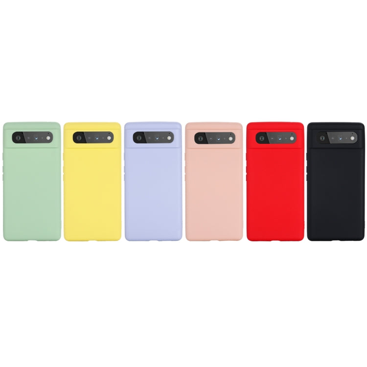 For Google Pixel 6 Pure Color Liquid Silicone Shockproof Full Coverage Case(Black) - Google Cases by buy2fix | Online Shopping UK | buy2fix