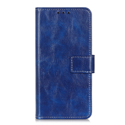 For Samsung Galaxy M32 Retro Crazy Horse Texture Horizontal Flip Leather Case with Holder & Card Slots & Photo Frame & Wallet(Blue) - Galaxy Phone Cases by buy2fix | Online Shopping UK | buy2fix