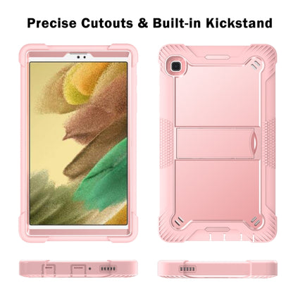 For Samsung Galaxy Tab A7 Lite T225/T220 Silicone + PC Shockproof Protective Case with Holder(Rose Gold) - Tab A7 Lite T220 / T225 by buy2fix | Online Shopping UK | buy2fix