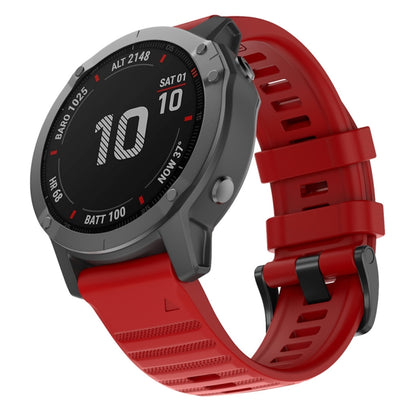 For Garmin Fenix 7X / 6X 26mm Smart Watch Quick Release Silicon Watch Band(Red) - Smart Wear by buy2fix | Online Shopping UK | buy2fix