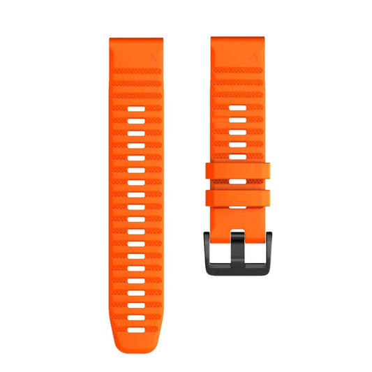 For Garmin Fenix 7X / 6X 26mm Smart Watch Quick Release Silicon Watch Band(Orange) - Watch Bands by buy2fix | Online Shopping UK | buy2fix