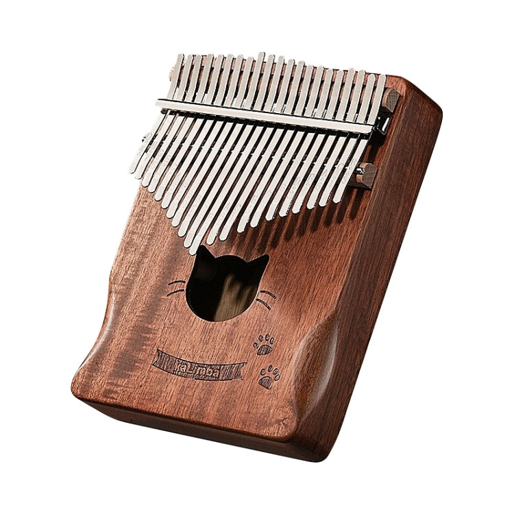 21 Tone Acacia Wood Thumb Piano Kalimba Musical Instruments(Coffee-Cat) - Keyboard Instruments by buy2fix | Online Shopping UK | buy2fix