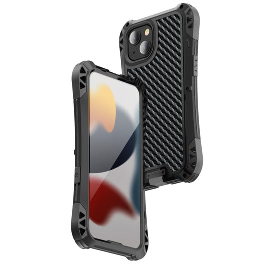 For iPhone 13 R-JUST AMIRA Shockproof Dustproof Waterproof Metal Protective Case(Black) - iPhone 13 Cases by R-JUST | Online Shopping UK | buy2fix