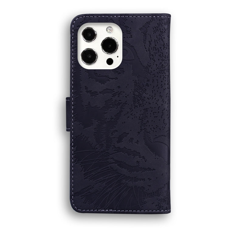 For iPhone 13 Pro Max Tiger Embossing Pattern Horizontal Flip Leather Case with Holder & Card Slots & Wallet (Black) - Apple Accessories by buy2fix | Online Shopping UK | buy2fix