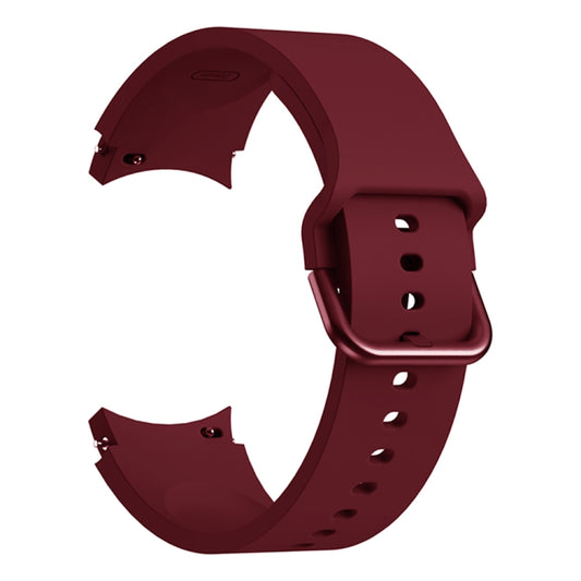 For Samsung Galaxy Watch4 40mm Universal Silicone Colorful Buckle Watch Band(Wine Red) - Smart Wear by buy2fix | Online Shopping UK | buy2fix