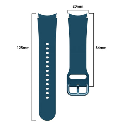 For Samsung Galaxy Watch4 Classic 46mm Universal Silicone Colorful Buckle Watch Band(Dark Blue) - Smart Wear by buy2fix | Online Shopping UK | buy2fix
