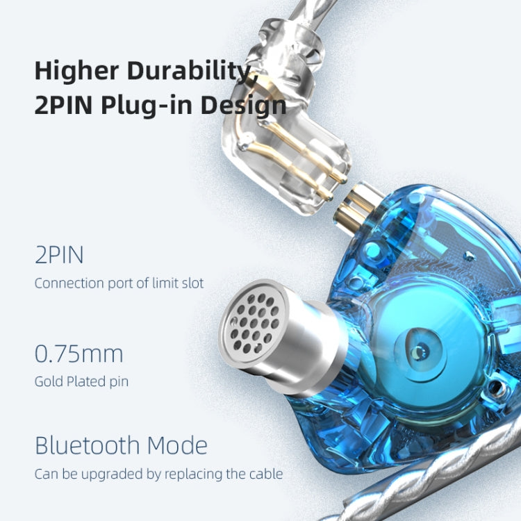 KZ ZAX 16-unit Ring Iron Sport Gaming In-ear Wired Earphone, Mic Version(Black) - In Ear Wired Earphone by KZ | Online Shopping UK | buy2fix