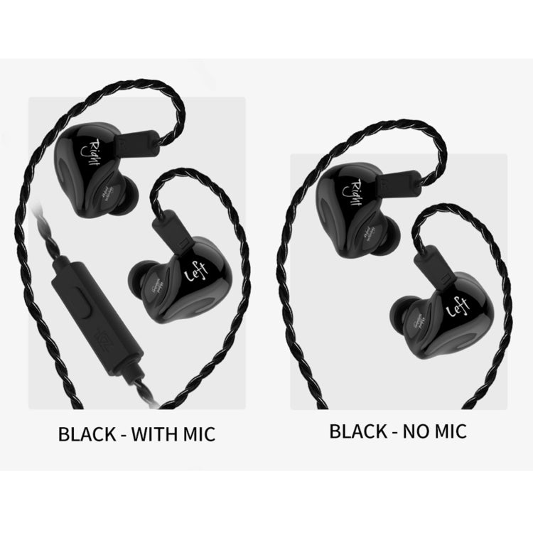 KZ ZS4 Ring Iron Hybrid Drive In-ear Wired Earphone, Standard Version(Black) - In Ear Wired Earphone by KZ | Online Shopping UK | buy2fix