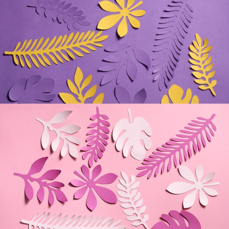 10 in 1 Creative Paper Cutting Shooting Props Tree Leaves Papercut Jewelry Cosmetics Background Photo Photography Props(Lemon Yellow) - Camera Accessories by buy2fix | Online Shopping UK | buy2fix