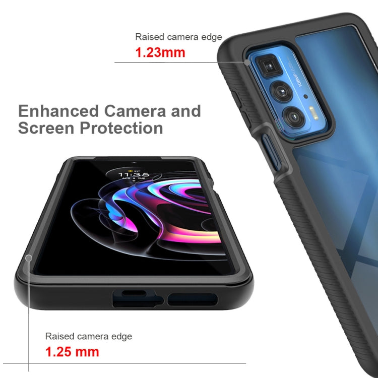 For Motorola Edge 20 Pro Starry Sky Solid Color Series Shockproof PC + TPU Protective Case(Black) - Mobile Accessories by buy2fix | Online Shopping UK | buy2fix