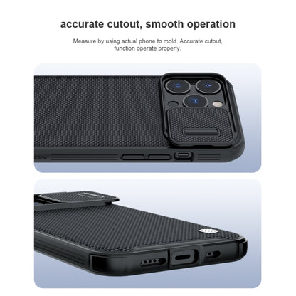 For iPhone 13 Pro NILLKIN Texture Pro PC + TPU Camshield Phone Protective Case (Black) - Apple Accessories by NILLKIN | Online Shopping UK | buy2fix