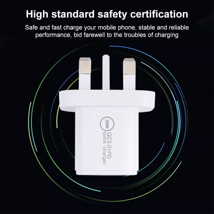 20WACB 20W QC3.0 + PD Quick Charger, Plug Specification:US Plug(White) - Apple Accessories by buy2fix | Online Shopping UK | buy2fix