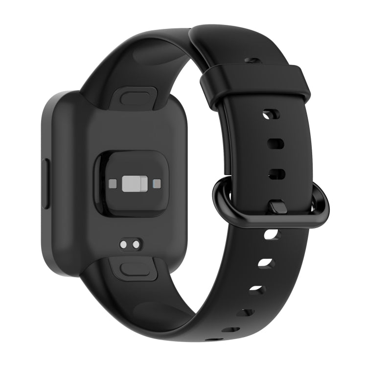 For Xiaomi Redmi Watch 2 Solid Color Silicone Strap Watch Band(Black) - Smart Wear by buy2fix | Online Shopping UK | buy2fix