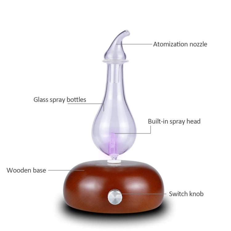 Wood Essential Oil Diffuser Aromatherapy Machine Automatic Alcohol Sprayer, Plug Specification:AU Plug(Dark Brown) - Home & Garden by buy2fix | Online Shopping UK | buy2fix