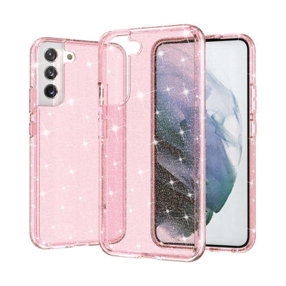 For Samsung Galaxy S22+ 5G Shockproof Terminator Style Glitter Powder Protective Phone Case(Pink) - Samsung Accessories by buy2fix | Online Shopping UK | buy2fix